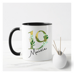 Greenery Number Mug