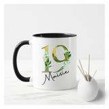 Greenery Number Mug