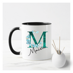 Green Foliage Letters Mug