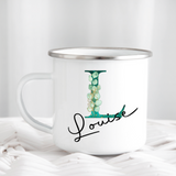 Green & Gold Letters Mug