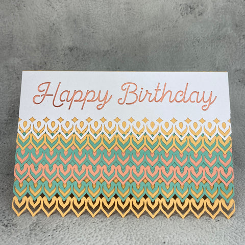 Fringed Happy Birthday Card