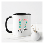 Pink, Green & Gold Number Mug