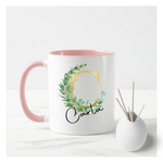 Gold & Green Letters Mug