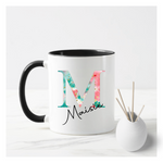 Pink, Green & Gold Letter Mug