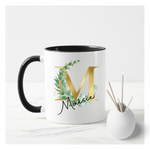 Gold & Green Letters Mug