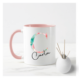 Pink, Green & Gold Letter Mug