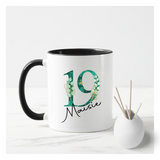 Green & Gold Number Mug