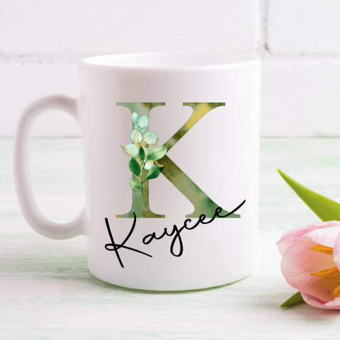 Greenery Letters Mug