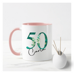 Green & Gold Number Mug