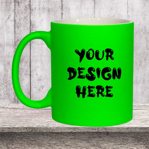 ‘Your Design’ Neon Green Mug