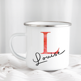 Red & Gold Letter Mug