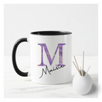 Purple & Gold Letter Mug