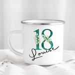 Green & Gold Number Mug