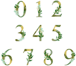 Greenery Number Mug
