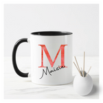 Red & Gold Letter Mug