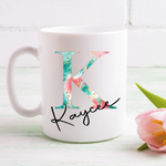 Pink, Green & Gold Letter Mug