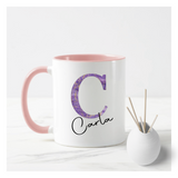 Purple & Gold Letter Mug