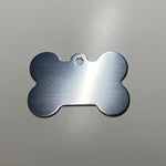 silver pet tag