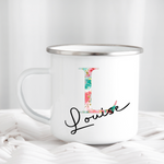 Pink, Green & Gold Letter Mug