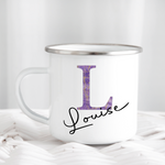 Purple & Gold Letter Mug