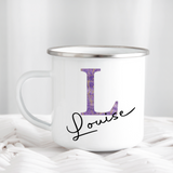 Purple & Gold Letter Mug