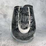 ‘Wine Time’ Stemless Wine/Gin Glass